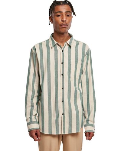 Urban Classics Langarmhemd STRIPED (1-tlg) - Mehrfarbig