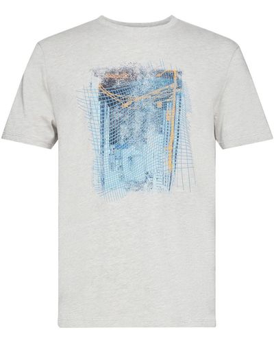 Edc By Esprit Print-T-Shirt aus nachhaltiger Baumwolle (1-tlg) - Weiß