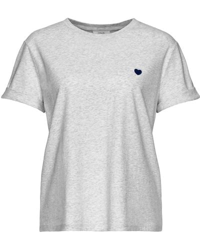 Opus Kurzarmshirt Shirt Serz - Grau