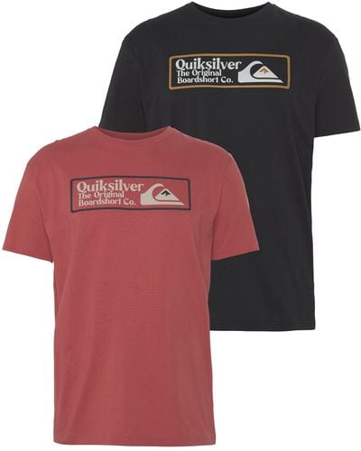 Quiksilver T-Shirt SQUARE BIZ PACK FLX YM - Rot