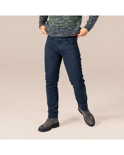 Living Crafts Jeans PITT 5-Pocket-Stil mit großzügigen Seitentaschen - Blau