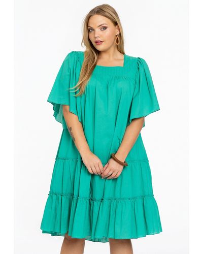 Yoek A-Linien-Kleid Große Größen - Grün