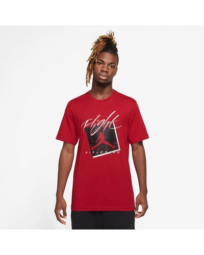 Nike T- Shirt M J BRAND GFX SS CREW 1 - Rot