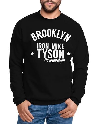 MoonWorks Sweatshirt Brooklyn New York Iron Mike Tyson Boxing Gym ® - Schwarz