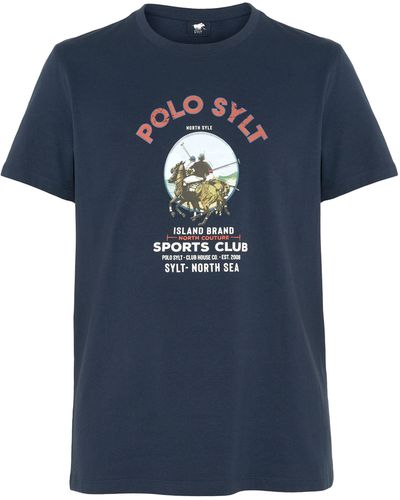 Polo Sylt Shirt mit Polosport-Print - Blau