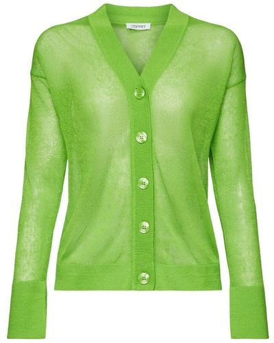 Esprit Strickjacke Sweaters (1-tlg) - Grün