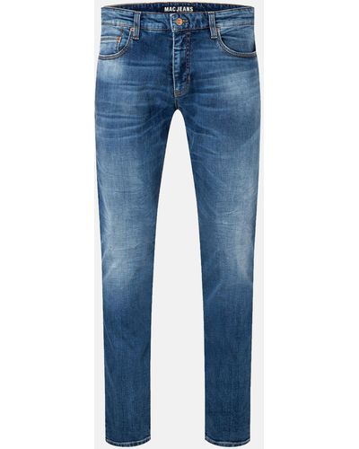 M·a·c 5-Pocket-Jeans Greg Tapered Fit Stretch Denim - Blau