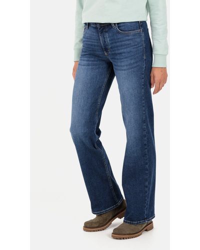 Camel Active 5-Pocket-Jeans mit weiten Hosenbeinen Loose Fit - Blau
