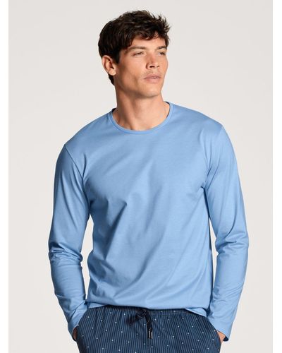 CALIDA T- HERREN Shirt langarm - Blau