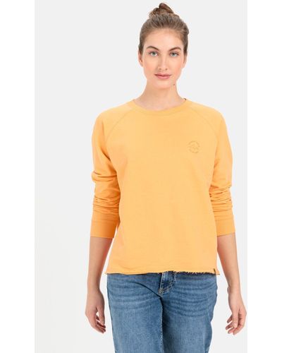 Camel Active Sweatshirt mit tonalem Rubber Print - Gelb
