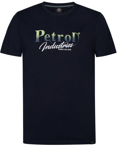 Petrol Industries - - Kurzarmshirt - T-Shirt mit Aufdruck Summerdrive - Schwarz
