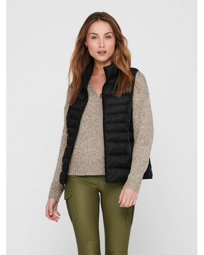 ONLY Steppweste ONLNEWCLAIRE QUILTED WAISTCOAT OTW NOOS - Natur