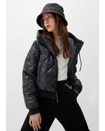 Damen-Jacken von QS in Schwarz | Lyst DE
