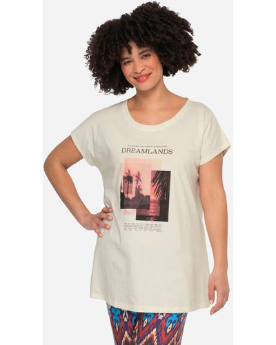 Angel of Style Rundhalsshirt T-Shirt großer Druck Rundhals - Weiß