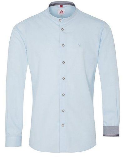 Spieth & Wensky Trachtenhemd Tiber Slim Fit h,blau/grau