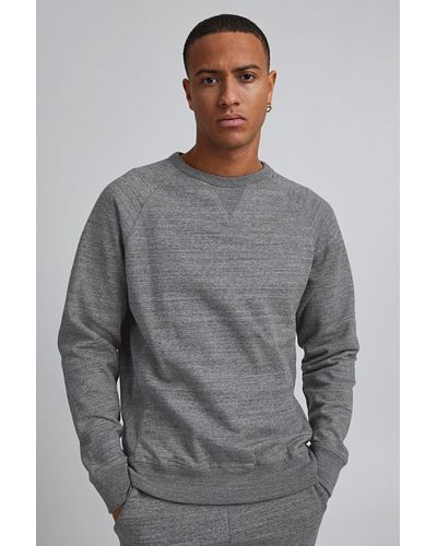 Blend Basic Langarm Sweater Rundhals Pullover Sweatshirt Jumper (1-tlg) 4031 in Dunkelgrau
