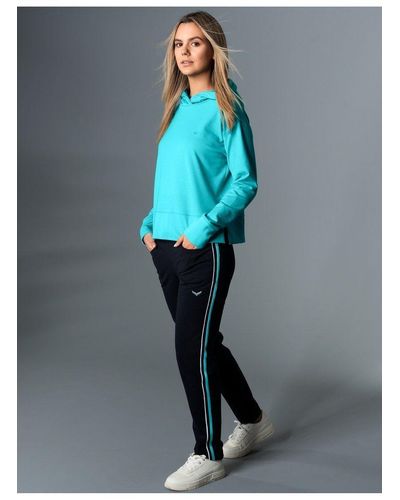 Trigema Sweatshirt Bequemes Basic Homewear Set - Blau