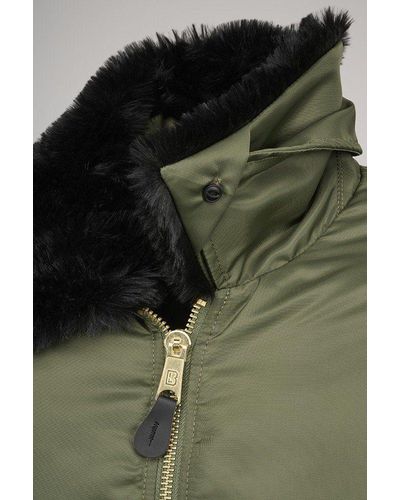 BRANDIT Kurzjacke Ma2 Fur Collar Jacket - Grün