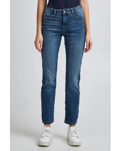 B.Young Slim-fit-Jeans Lola (1-tlg) Patches - Blau