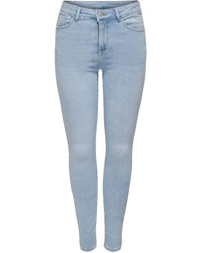 ONLY Skinny-fit-Jeans ONLPOWER MID WAIST SK PUSH UP AZ BOX - Blau