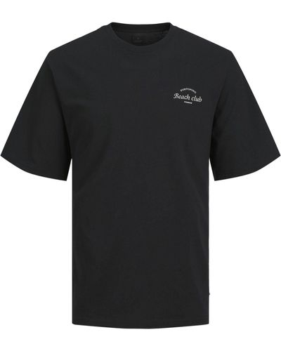 Jack & Jones T-Shirt JPRBLAOCEAN CLUB BACK PRINT SS TEE (1-tlg) - Schwarz