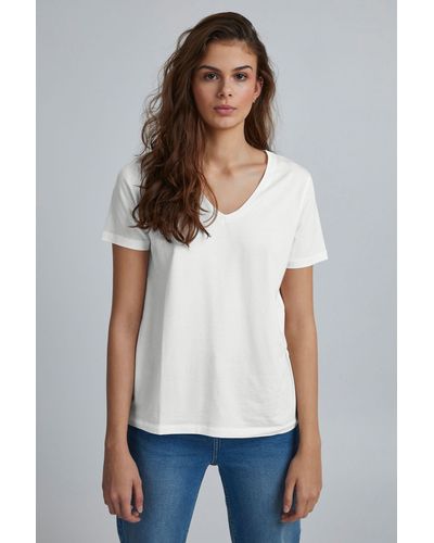 B.Young BYREXIMA -NECK TSHIRT -20807597 T-Shirt mit V-Ausschnitt - Weiß