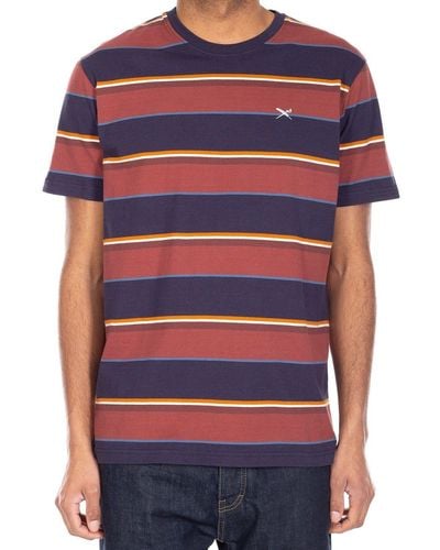 Iriedaily T-Shirt Rustico Stripe - Blau