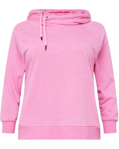 Only Carmakoma Sweatshirt CARLAMILLE (1-tlg) Plain/ohne Details - Pink