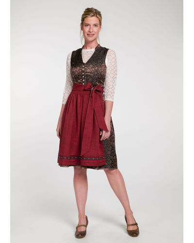 Spieth & Wensky Dirndl Werny midi - Rot