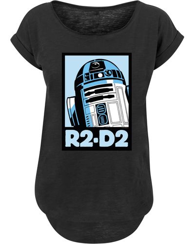 F4NT4STIC Kurzarmshirt Star Wars R2-D2 Poster with Ladies Extended Shoulder  Tee (1-tlg) in Schwarz | Lyst DE