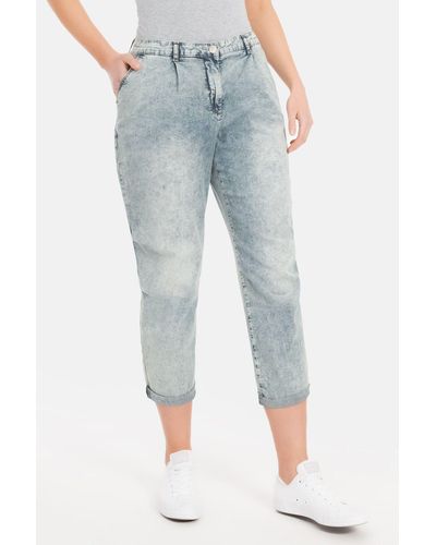 Recover Pants Relax-fit-Jeans Bonny mit aufwendiger Effektwaschung - Blau