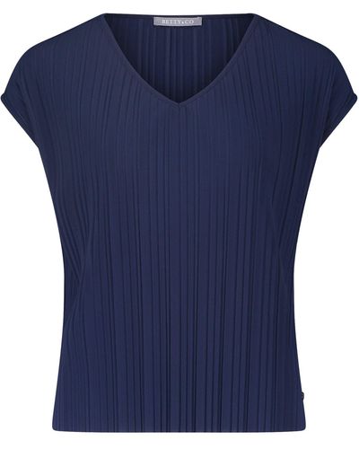BETTY&CO Shirtbluse Shirt Kurz ohne Arm - Blau