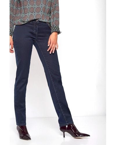 Toni 5-Pocket-Jeans Perfect Shape mit Shaping-Effekt an Bauch und Po - Blau