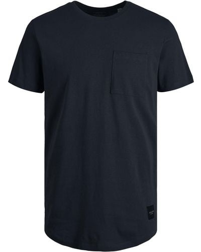Jack & Jones T-Shirt JJENOA POCKET TEE - Schwarz