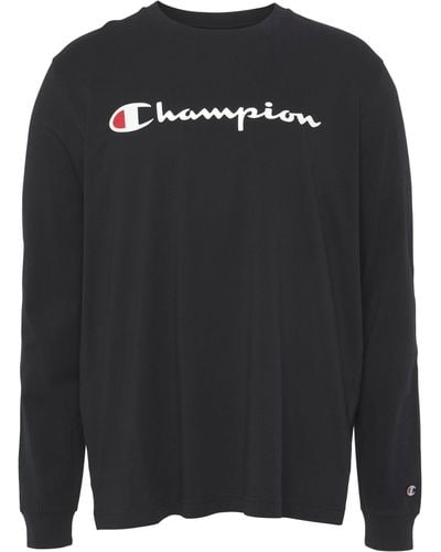 Champion Shirt Classic Crewneck Long Sleeve T-Shir - Schwarz