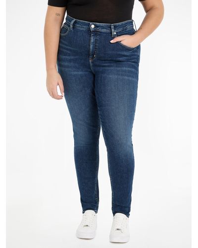 Calvin Klein Calvin Klein -fit- HIGH RISE SKINNY PLUS Große Größen Jeans wird in Weiten angeboten - Blau