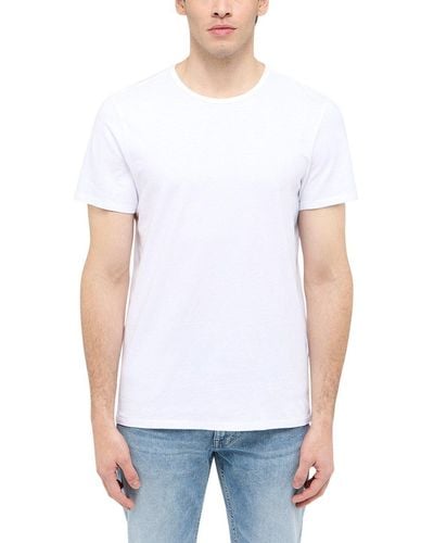 Mustang T-Shirt Allen (Packung, 2er) - Weiß