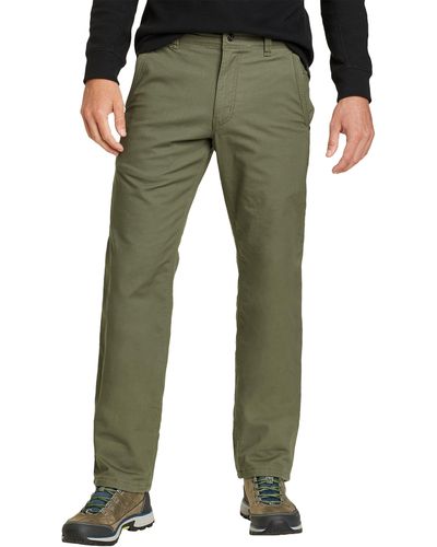 Eddie Bauer Trekkinghose Snowcat Canvas Work Thermohose - Grün