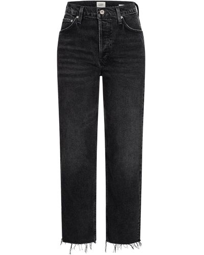Citizens of Humanity Straight- Jeans FLORENCE aus Baumwolle - Schwarz