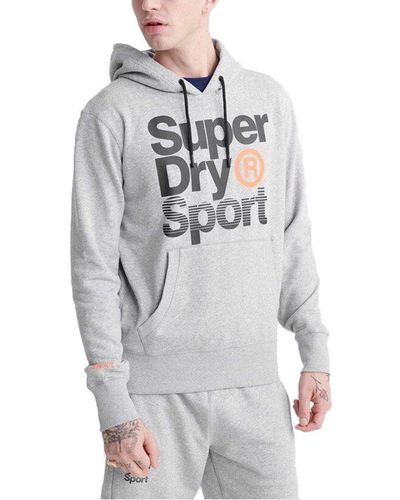 Superdry Hoodie Core Sport Overhead - Grau