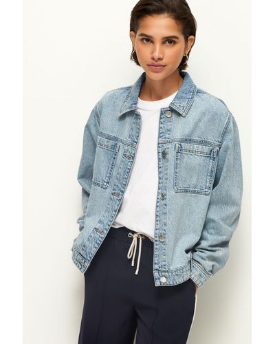 Next Jeansjacke Denim-Jacke mit aufgesetzter Tasche (1-St) - Blau