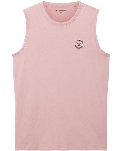 Tom Tailor Tanktop Tank-Top ärmelloses T-Shirt (1-tlg) - Pink