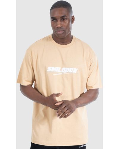 Smilodox T-Shirt Blake Oversize, 100% Baumwolle - Natur