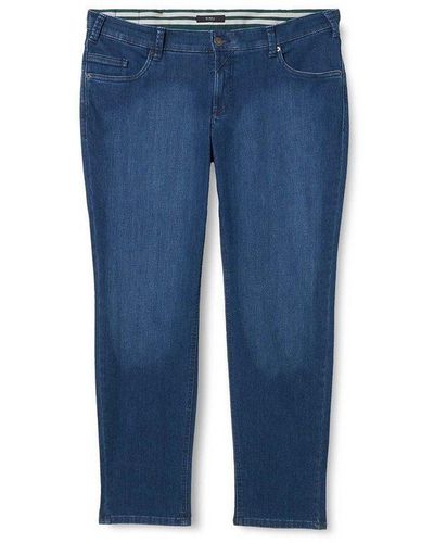 Brax 5-Pocket-Jeans uni (1-tlg) - Blau