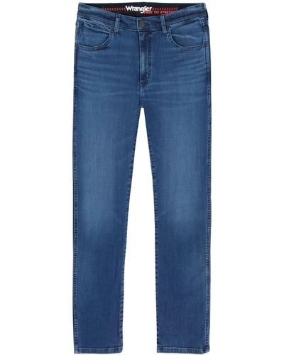 Wrangler 5-- Jeans Larston Five-Pocket-Style lange Hose Slim (1-tlg) - Blau