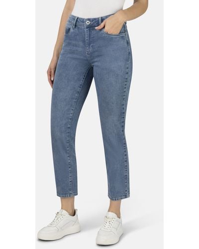 STOOKER WOMEN 5-Pocket-Jeans Straight Fit Zermatt Denim - Blau