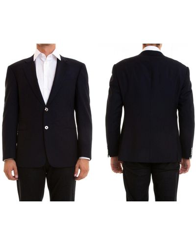 Armani G LINE Virgin Wool Anzug Sakko Regular Blazer Jacke - Schwarz