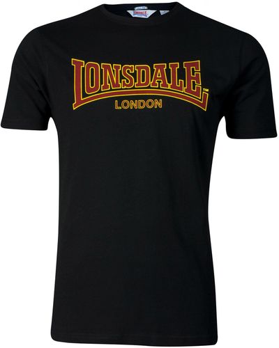 Lonsdale London T-Shirt Men Slim Fit Classic (1-tlg) - Schwarz