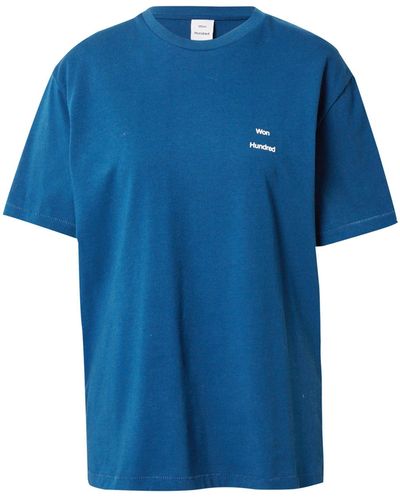 Won Hundred T-Shirt Kay (1-tlg) Plain/ohne Details - Blau