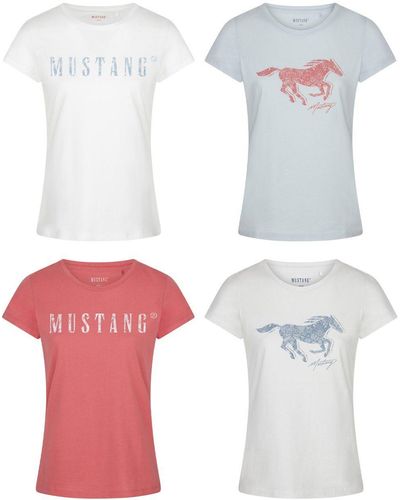 Mustang T- Printshirt Alexia C Logo Slim Fit - Weiß